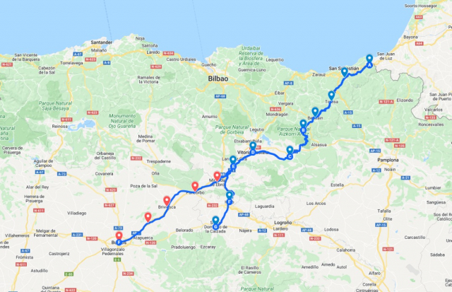 Camino Vasco del Interior - My Maps