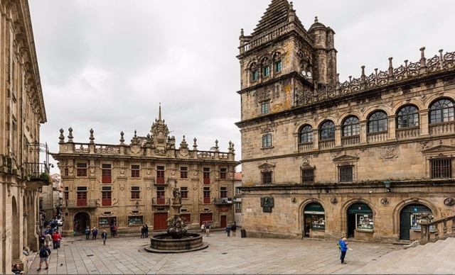 Plaza de Platerías, en Santiago de Compostela. Wikimedia Commons